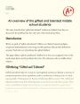 An Overview of The Gifted and Talented Middle School Students Essay