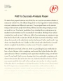 Path to Success Analysis Paper Essay