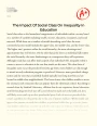 Social Inequality in Education: The Role of Social Class Essay
