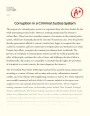 Corruption in a Criminal Justice System Essay