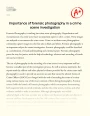 Importance of Forensic Photography in a Crime Scene Investigation Essay