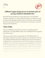 Different Types of Play as an Important Part of Young Children’s Development  Essay