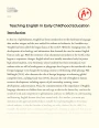Teaching English in Early Childhood Education Essay