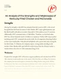 An Analysis of The Strengths and Weaknesses of Kentucky Fried Chicken and Mcdonalds Essay