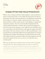 Analysis of Free Trade Versus Protectionism Essay