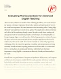 Evaluating The Course Book for Advanced English Teaching Essay