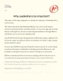 Essential Factors of Success: Why is Leadership Important Essay