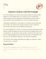 Careers in Science: Food Technologist  Essay