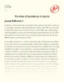 The Role of Excellence in Sports Essay