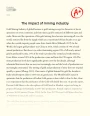 The Impact of Mining Industry Essay