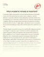 Why is Academic Honesty so Important? Essay