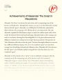 Achievements of Alexander The Great in Macedonia Essay