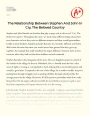 The Relationship Between Stephen and John in Cry, The Beloved Country Essay