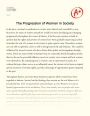 The Progression of Women in Society Essay