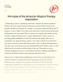 Principles of The American Physical Therapy Association
 Essay