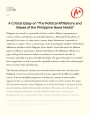The Political Affiliations and Biases of The Philippine News Media Essay