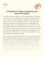Comparison of Laptop, Smartphone, and Personal Computer Essay