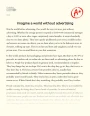 Imagine a World Without Advertising Essay