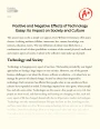Effects of Technology: Its Impact on Society and Culture Essay