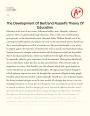 The Development of Bertrand Russell’s Theory of Education Essay