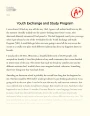 Youth Exchange and Study Program Essay