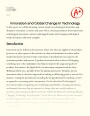 Global Change and Current Trends in Technological Innovation  Essay