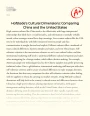 Hofstede’s Cultural Dimensions: Comparing China and The United States Essay