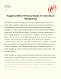 Negative Effect of Social Media on Identity in Adolescents Essay