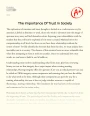 The Importance of Trust in Society Essay