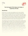 The Portrayals of Females and Males in Superhero Movies Essay