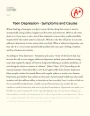 Teen Depression - Symptoms and Causes Essay