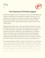 The Importance of Family Support Essay