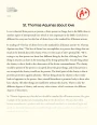 St. Thomas Aquinas About Love Essay