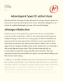 Advantages & Types of Leather Shoes Essay