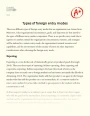 Types of Foreign Entry Modes Essay