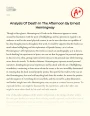 Analysis of Death in The Afternoon by Ernest Hemingway Essay