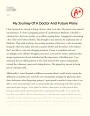 My Journey of a Doctor and Future Plans Essay