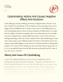 Cyberbullying: History and Causes, Negative Effects and Solutions Essay