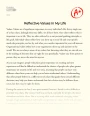 Reflective Values in My Life Essay
