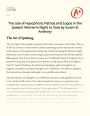 The Use of Hypophora, Pathos and Logos in The Speech Women's Right to Vote by Susan B. Anthony Essay
