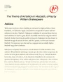 The Theme of Ambition in Macbeth, a Play by William Shakespeare Essay