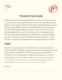 Thailand Travel Guide Essay