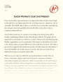 Social Work: Career Goals and Mission Essay
