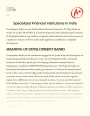 Specialized Financial Institutions in India Essay