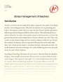 Stress Management of Teachers Essay