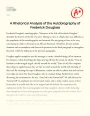 A Rhetorical Analysis of The Autobiography of Frederick Douglass Essay