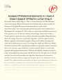 Analysis of Rhetorical Elements in I Have a Dream Speech of Martin Luther King Jr. Essay