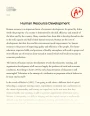 Human Resource Development Essay