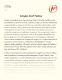 Google: Short History Essay