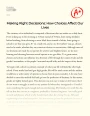 Making Right Decissions: How Choices Affect Our Lives Essay